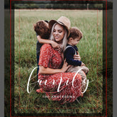 Family elegant calligraphy overlay photo canvas print