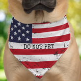 Do Not Pet Dog USA American Flag Patriotic Bandana Collar