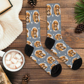 Fun Slate Custom Dog Photo Paw Print Socks
