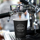 Paper Cups | Business Logo Branded Modern Black