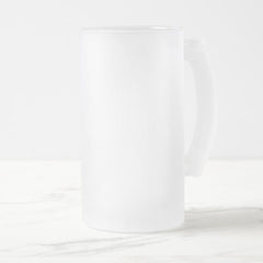 Logo and Text Frosted Glass Beer Mug