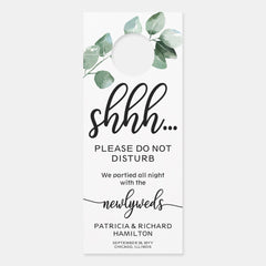 Door Hanger Wedding Do Not Disturb Sign