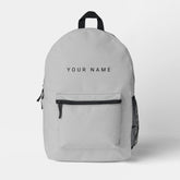 Minimalist Modern Custom Name, Text, Photo Printed Backpack