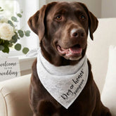 Dog Of Honor Wedding Pet Personalized White Lace Bandana