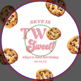 Two Sweet Cookies and Milk 2nd Birthday Party Paper Bowls