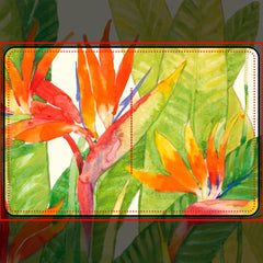Tropical Flowers | Bird of Paradise Bathroom Mat