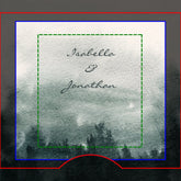 Abstract Watercolor Forest Landscape Wedding Can Cooler