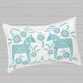 Swedish Dala Horse Green and White Pet Bed