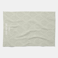 Timeless Elegant Olive Green Botanical Custom Kitchen Towel