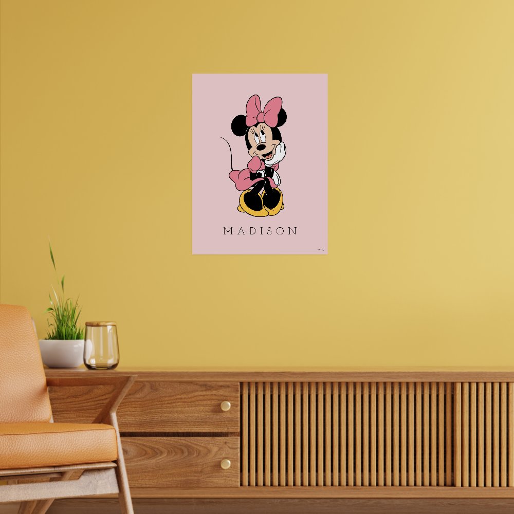 Personalized - Minnie Mouse | Posing in Pink Poster