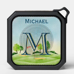 Custom Monogram Name Scenic Golf Course Bluetooth Speaker