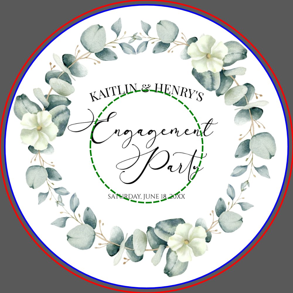 Green Eucalyptus Leaves Botanical Engagement Party Paper Bowls