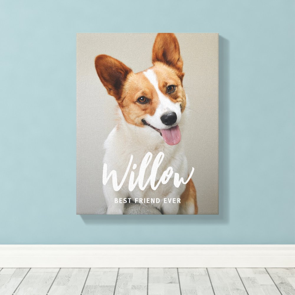 Beloved Caption Personalized Photo Wrapped Canvas Print