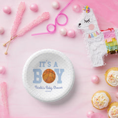 It's A Boy! Blue Basketball Baby Shower Paper Bowls