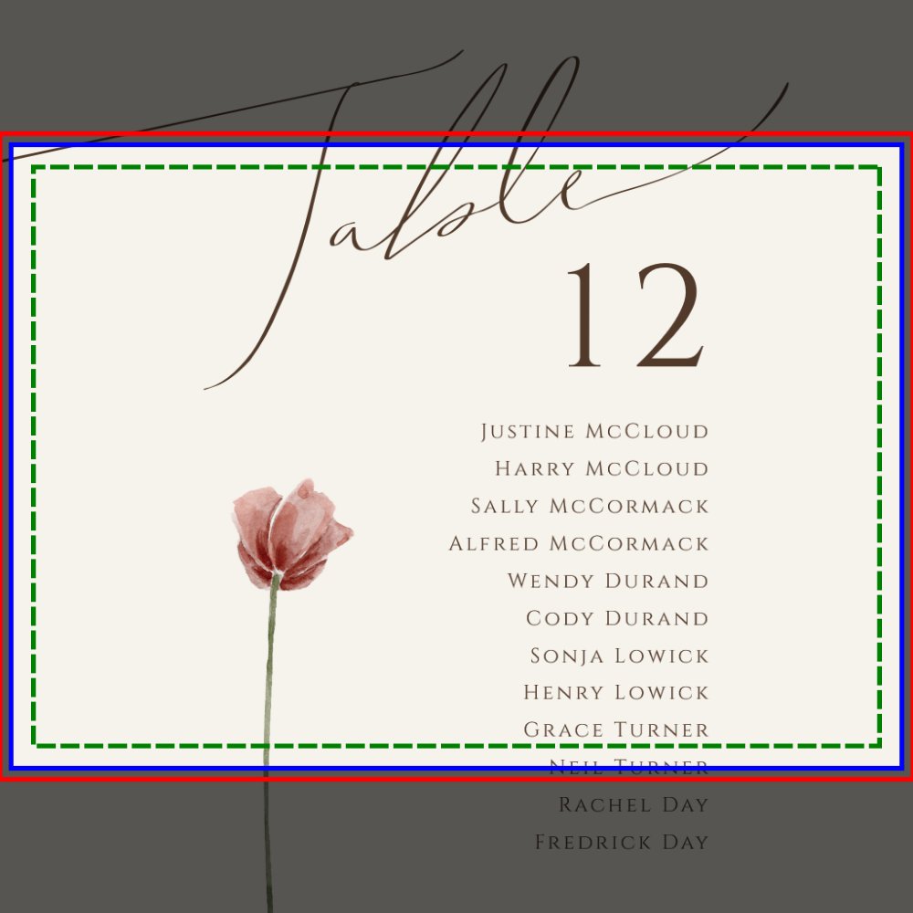 Simple Wildflower | Beige Table Number Chart