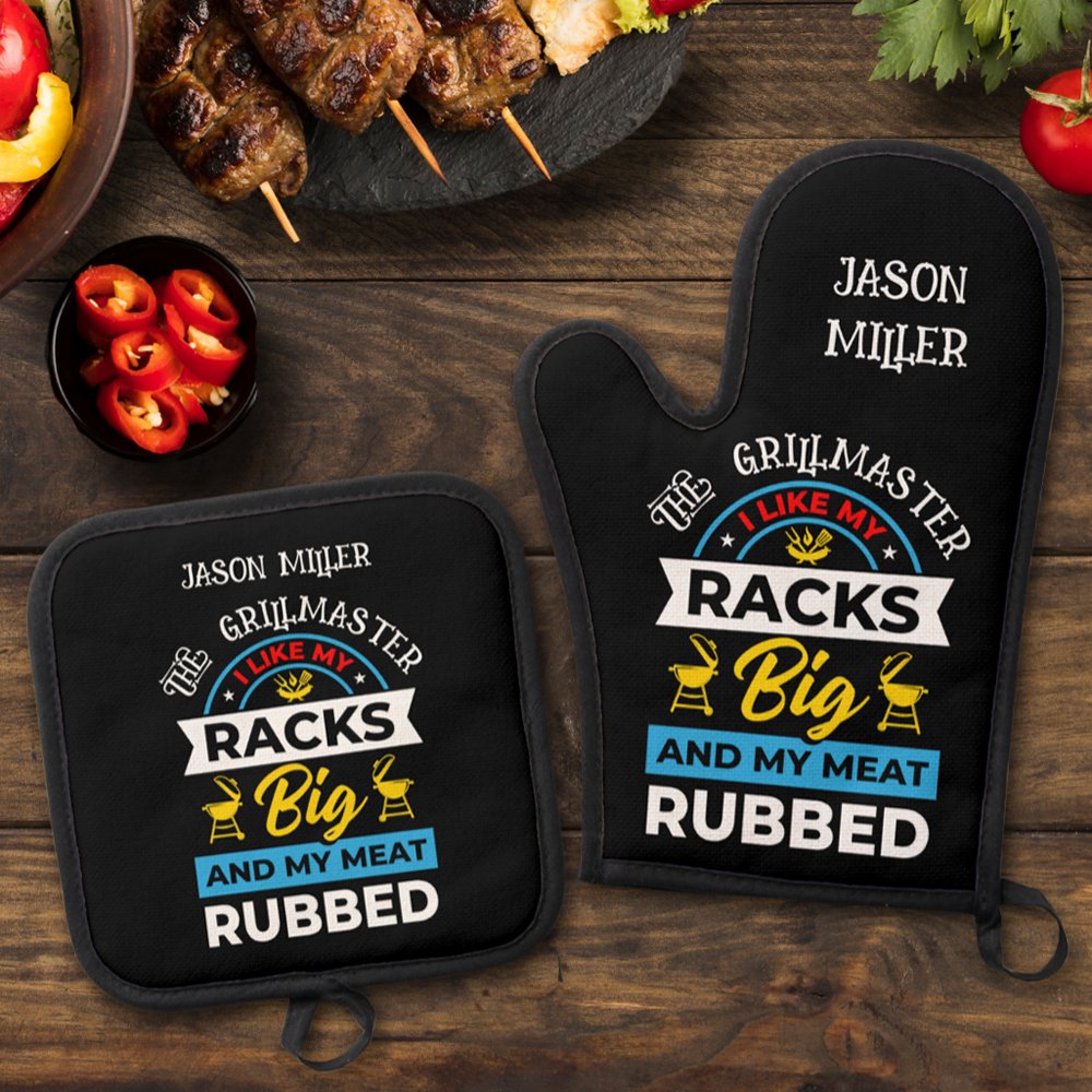 Fun Grill Master   Oven Mitt & Pot Holder Set