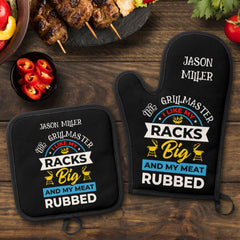 Fun Grill Master   Oven Mitt & Pot Holder Set