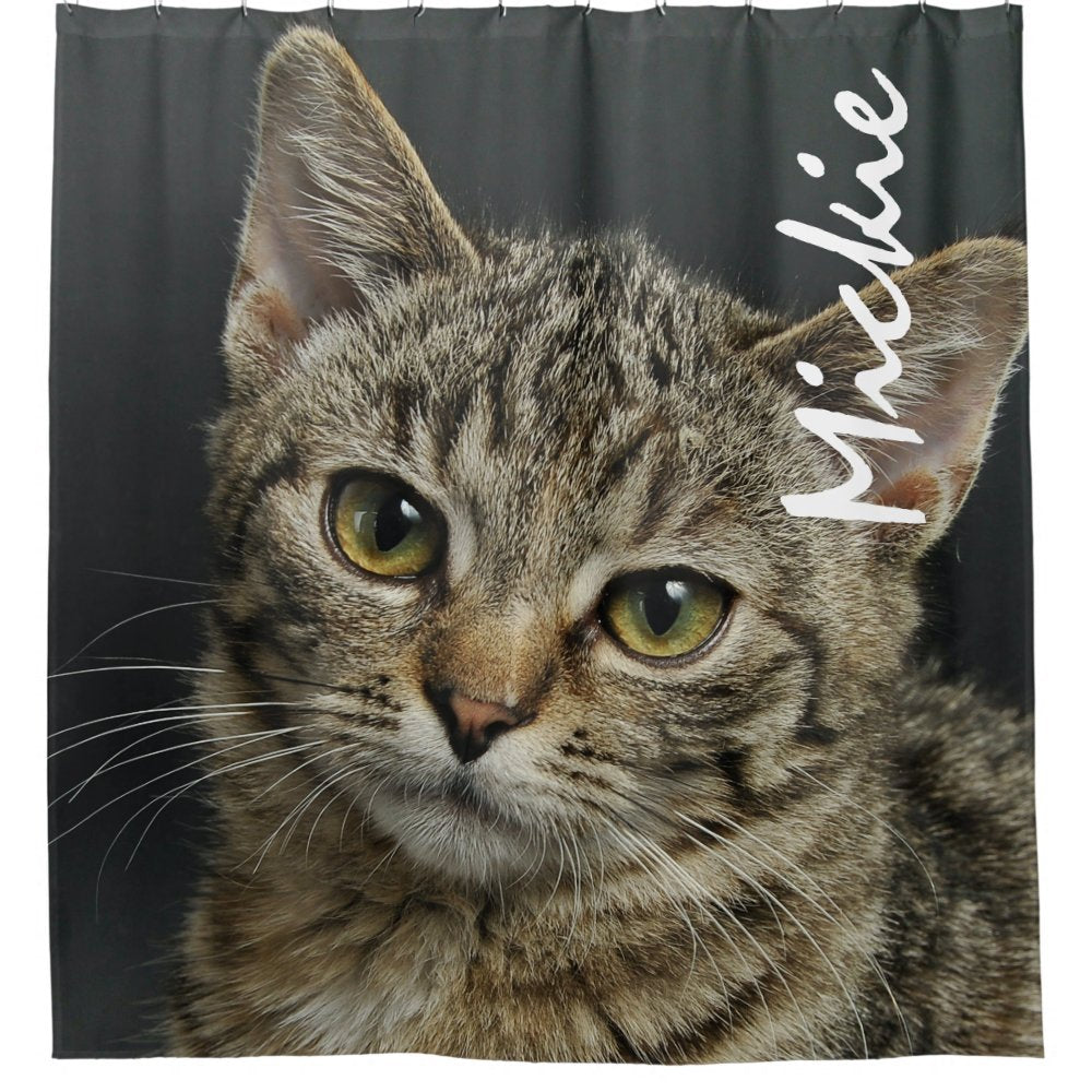 Personalized Pet Photo Cat Shower Curtain