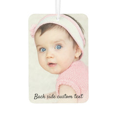Personalized Two Photo Template, Custom Text, Car Air Freshener