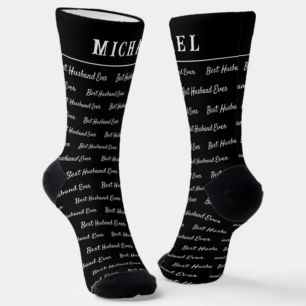 Best Husband Ever | Fun Monogram Socks