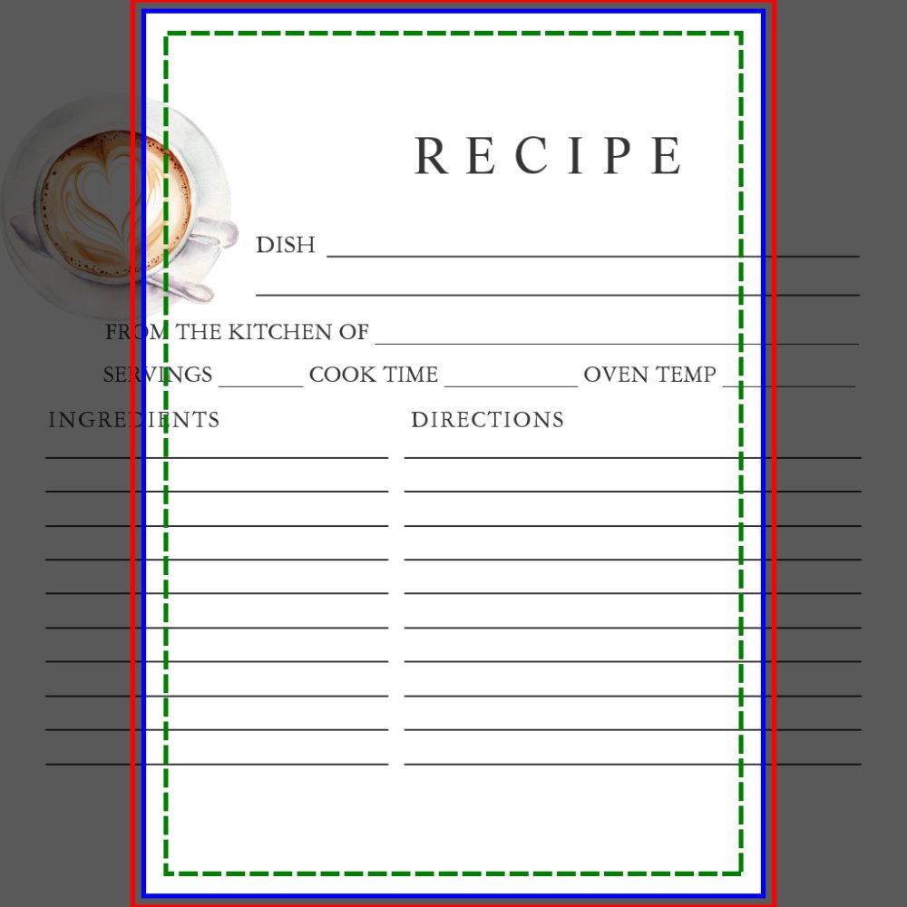 Love is Brewing Coffee Theme Recipe Card