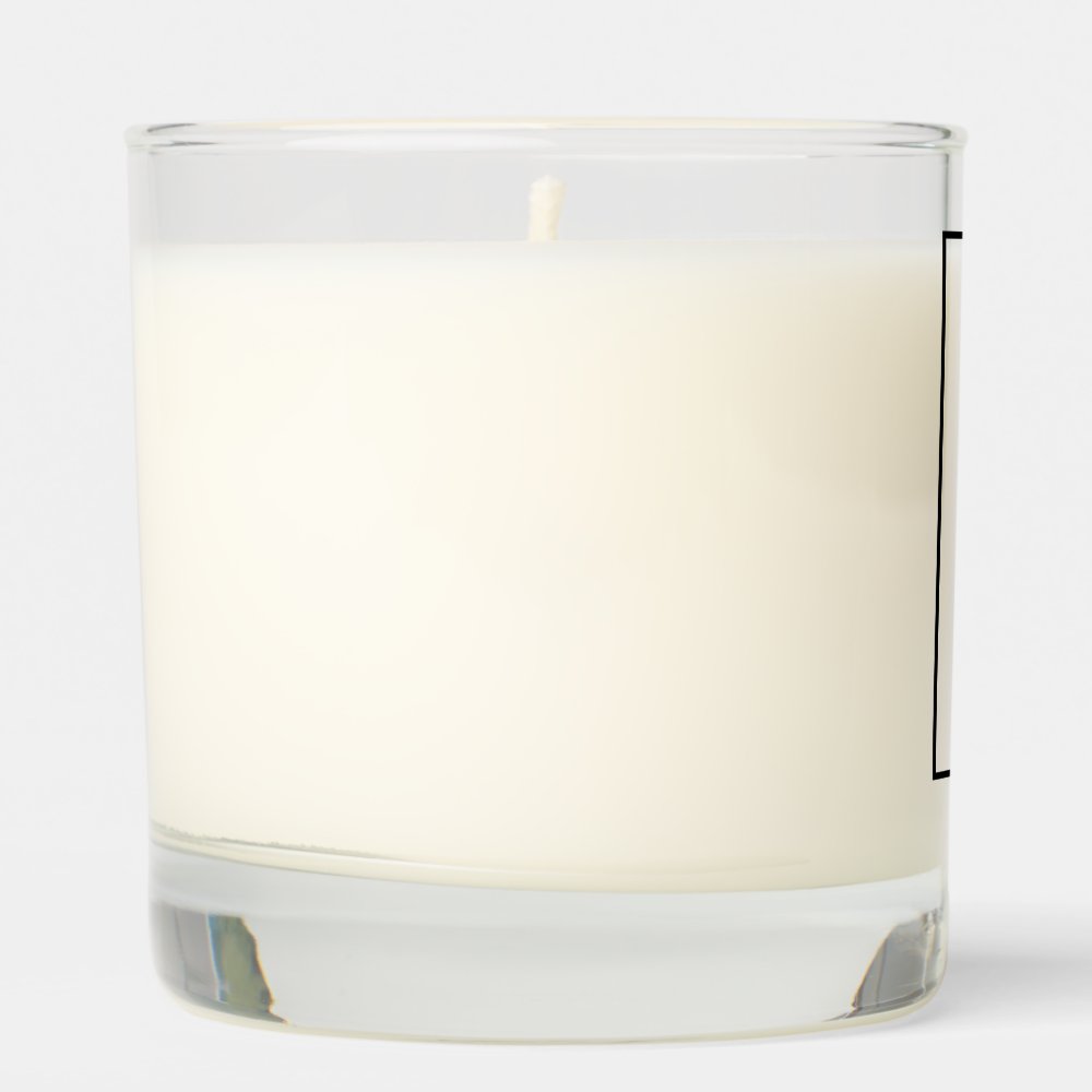 Simple Black and White Monogram Elegant Wedding Scented Candle