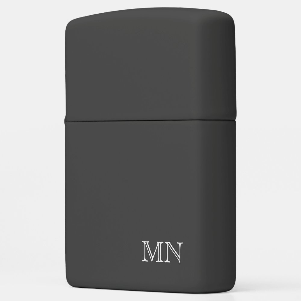 Simple Classic Masculine Monogram Zippo Lighter