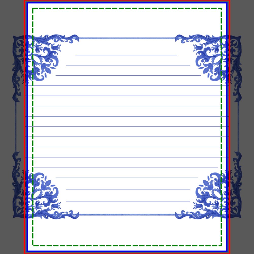 Blue and White Floral Tea Set Recipe Card