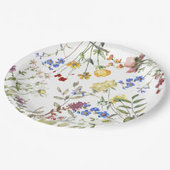 Modern Wildflower Garden Greenery Baby Shower Paper Plates