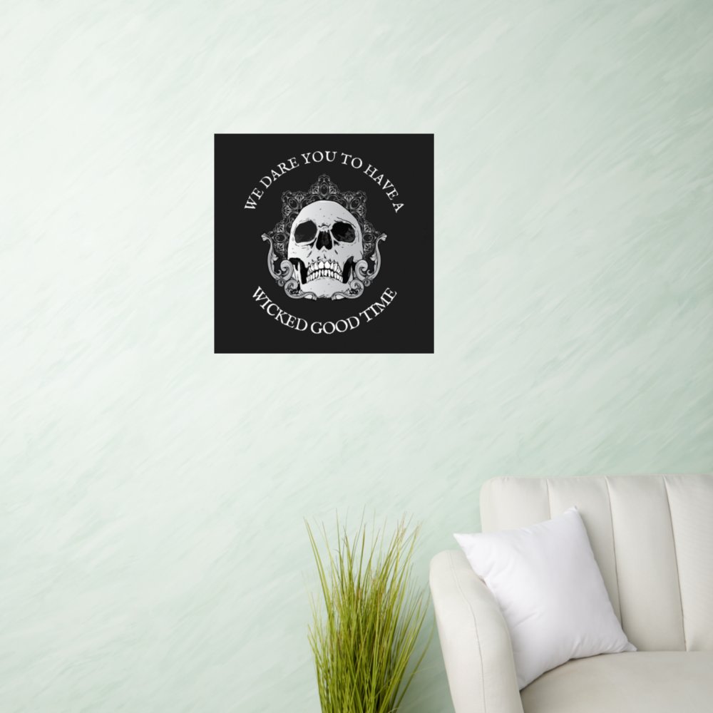 Gothic Skull Halloween Wall Decal