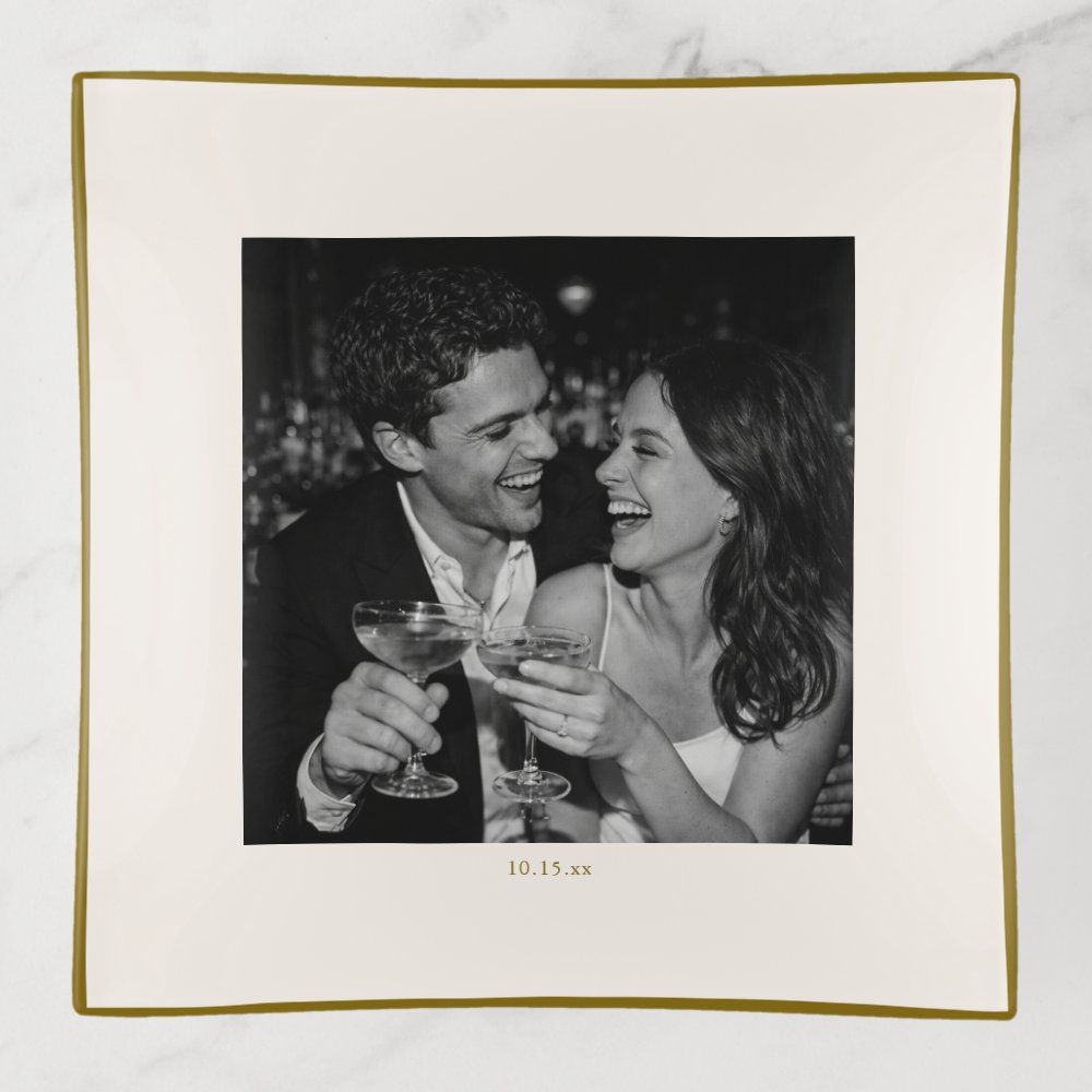 Wedding Photo Keepsake Couple Gift Anniversary Trinket Tray