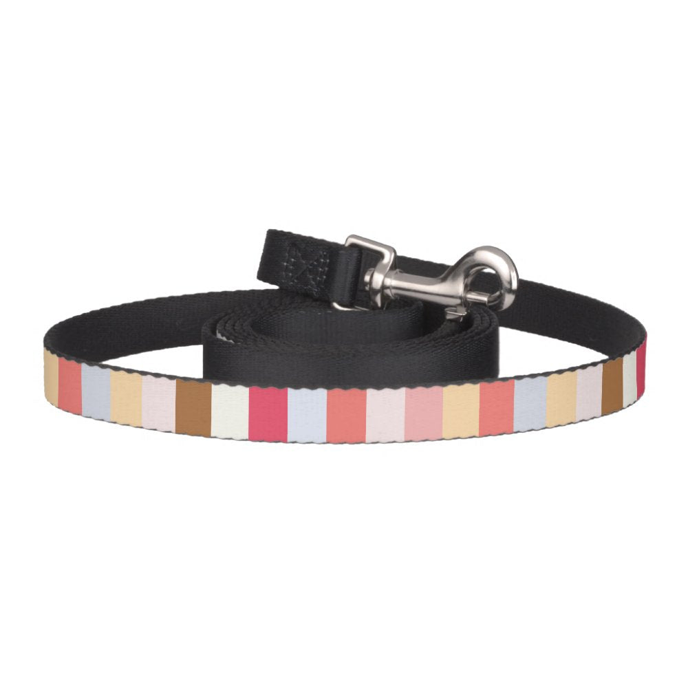 Modern Pastel Candy Stripe Pet Leash