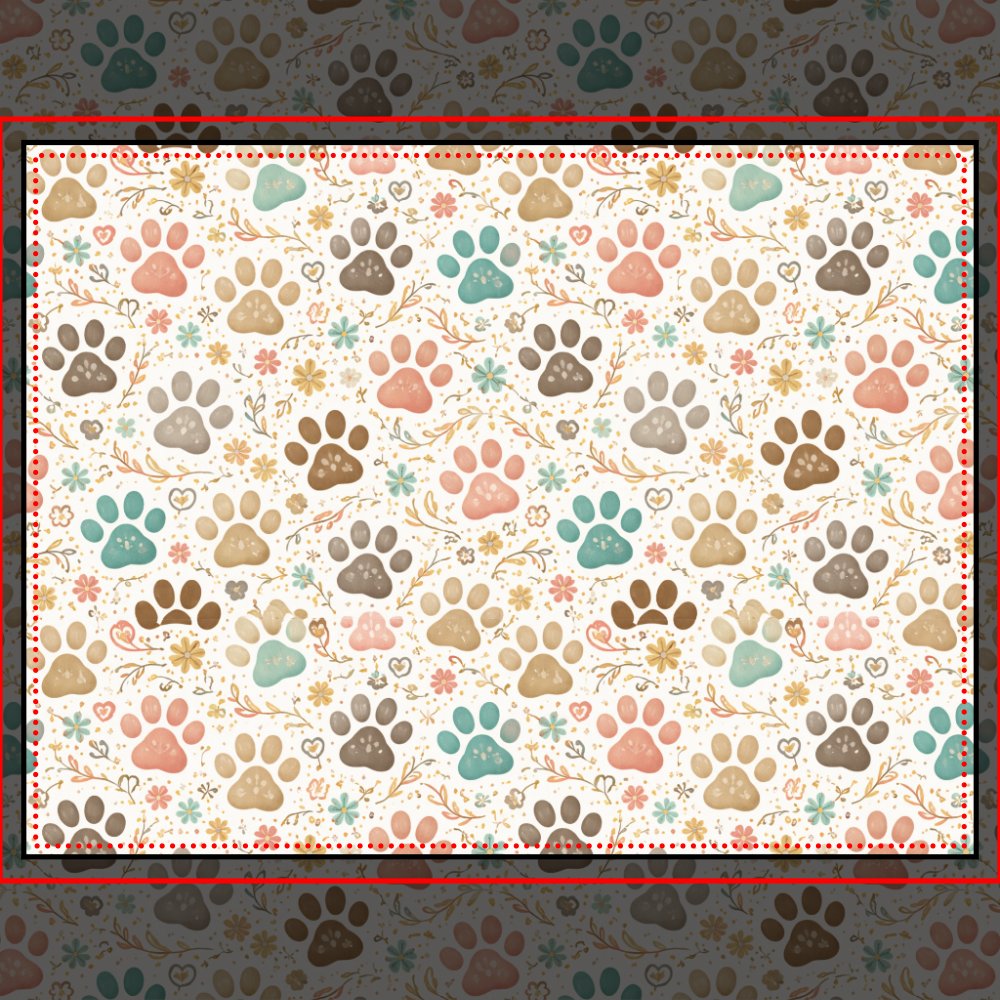 Cute Paw Prints Pet Bed