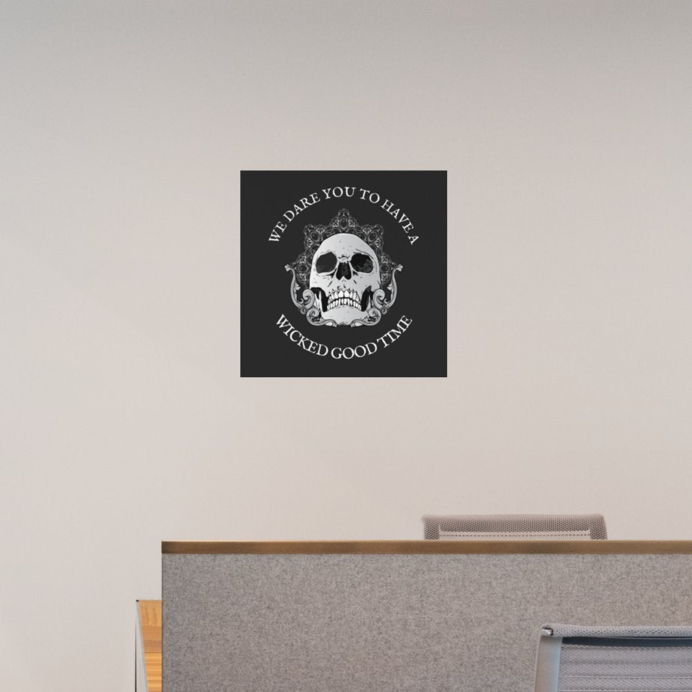 Gothic Skull Halloween Wall Decal