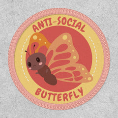 Antisocial Butterfly Cute Patch