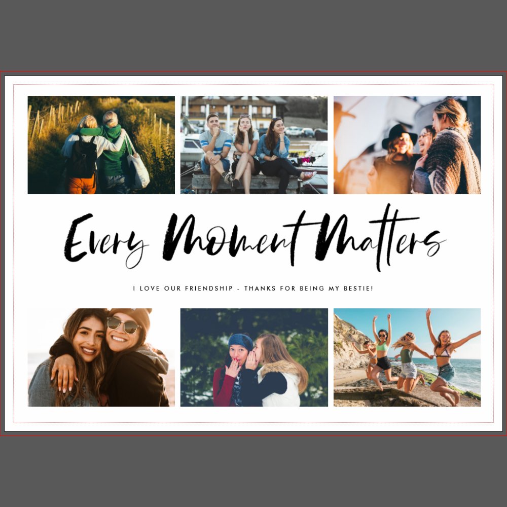 Every Moment Matters Quote Photo Collage Block
