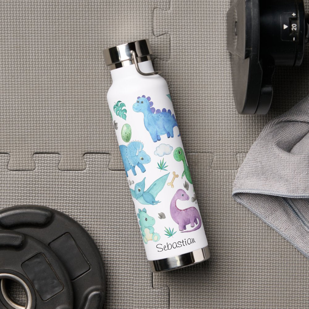 Cute Dinosaur Pattern Personalized Kids Water Bottle