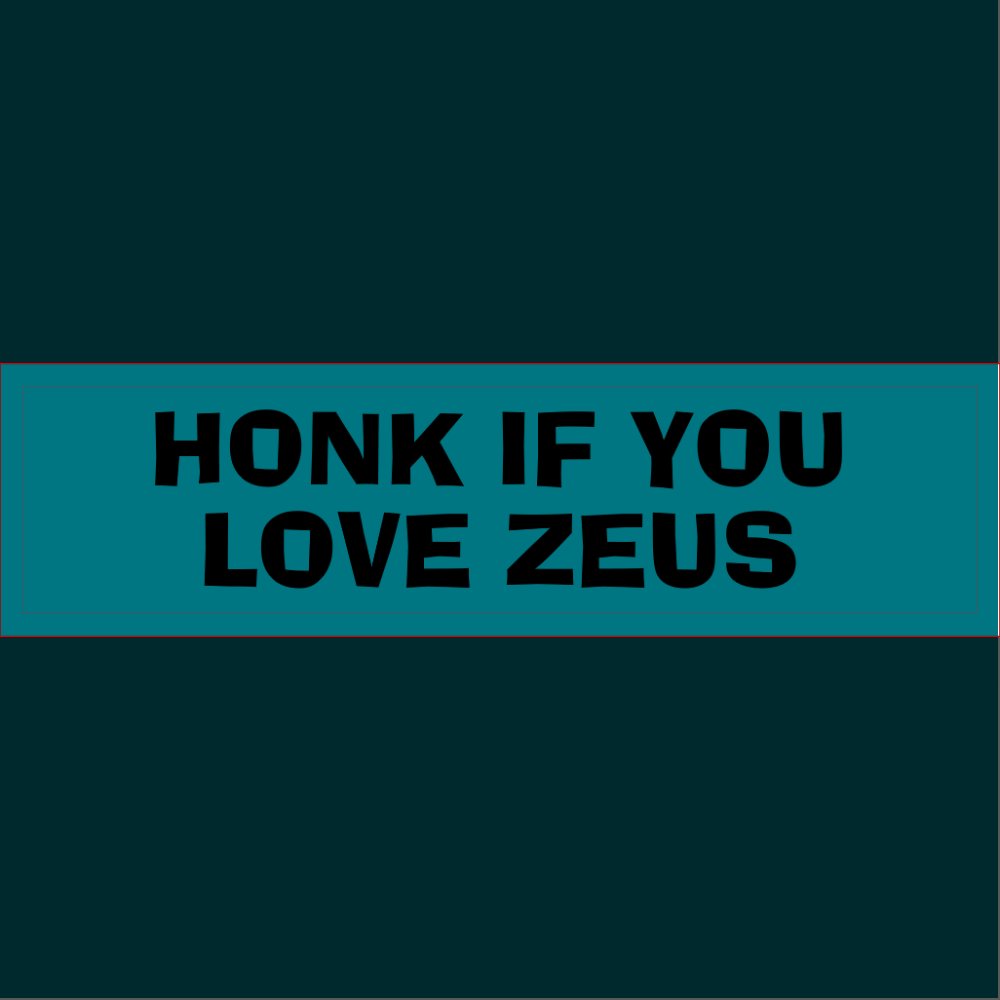 Honk if You Love Zeus Funny Bumper Sticker