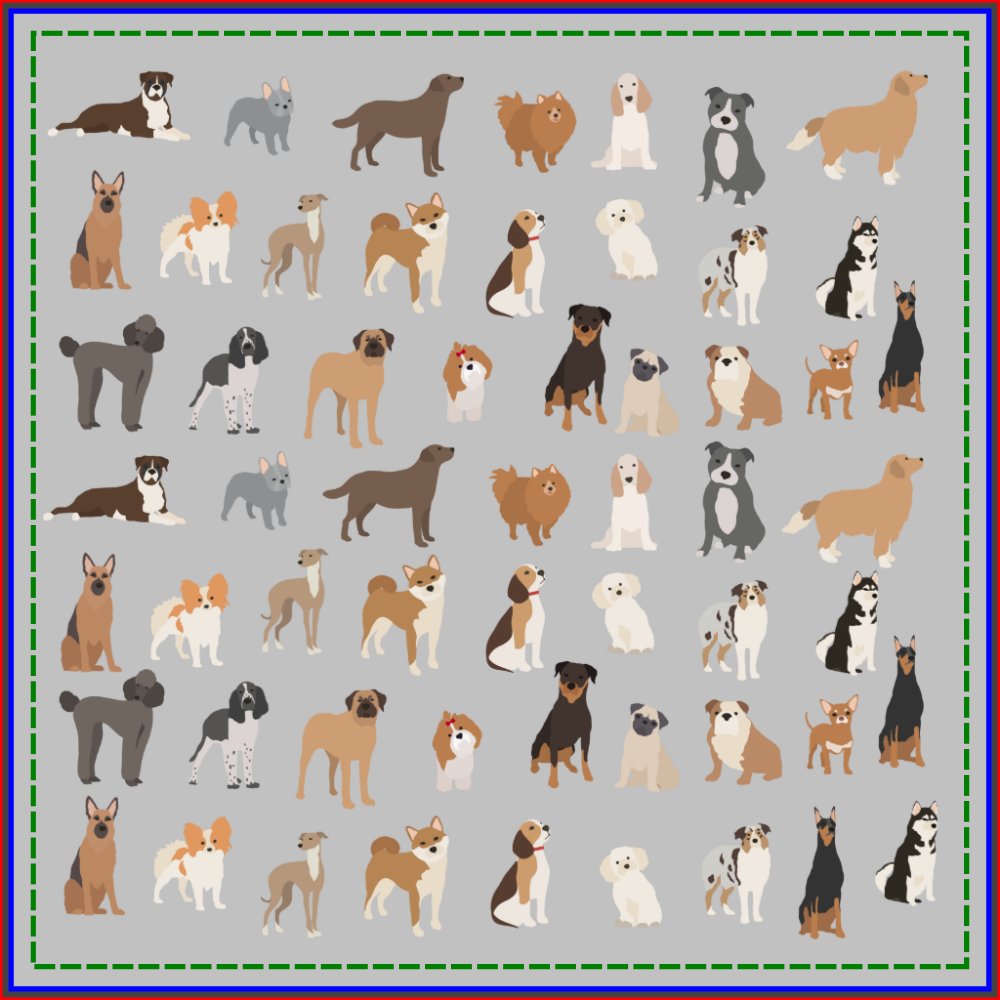 Dog Breed Dog Lover Fun Pattern  Bandana