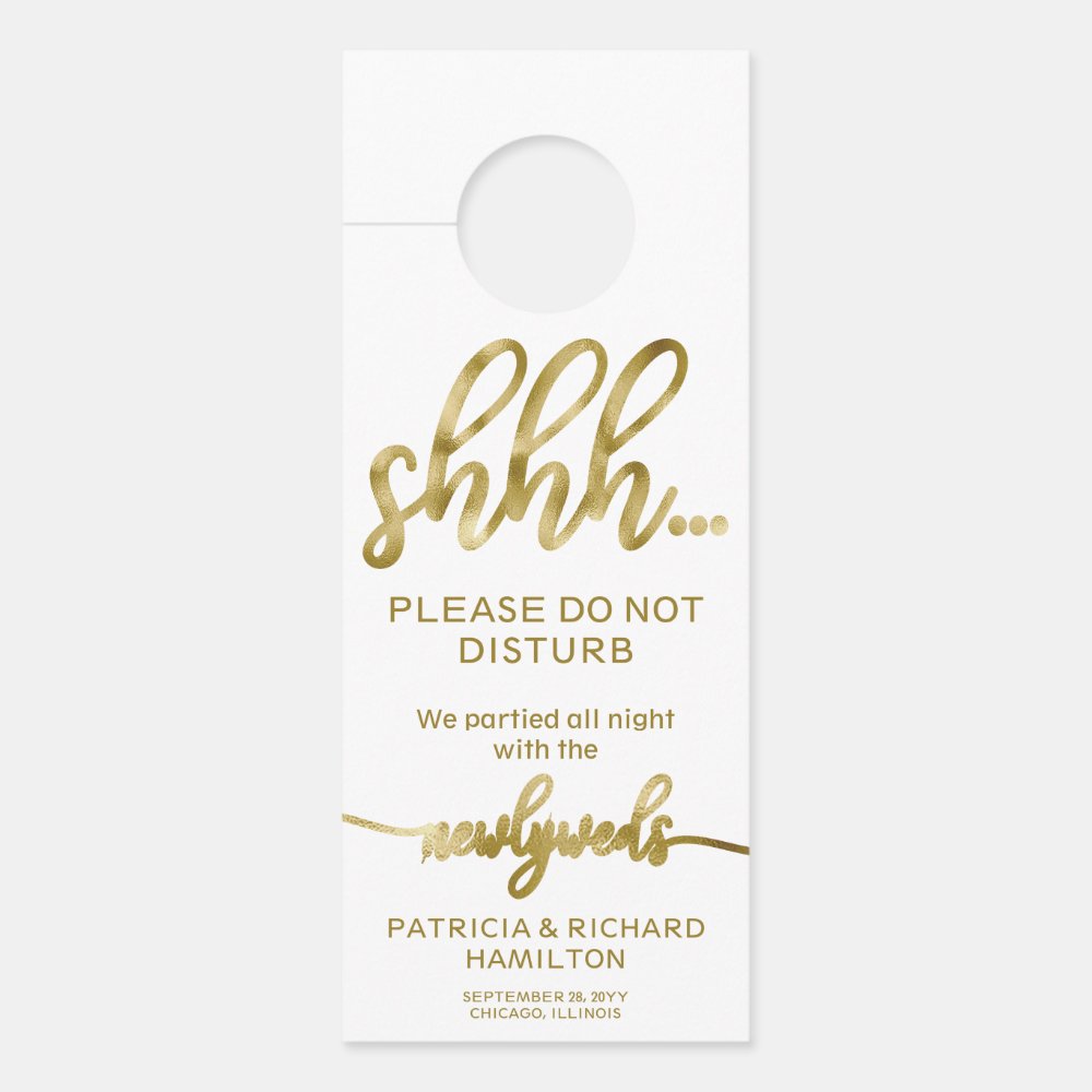 Door Hanger Wedding Do Not Disturb Sign