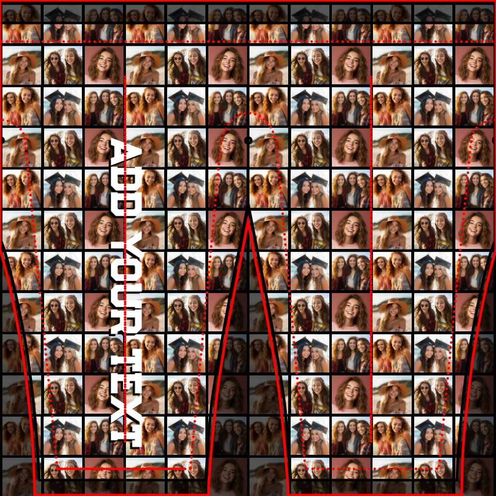 Create a Custom Photo Collage - 6 Photos - Text Leggings