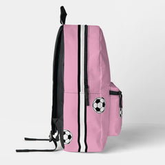 Soccer Pink Personalized Kids Back to School Printed Backpack