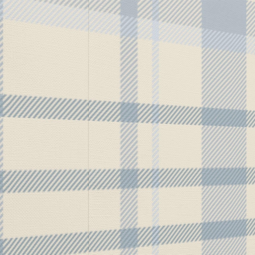 Classic Soft Blue & Beige Plaid Wallpaper