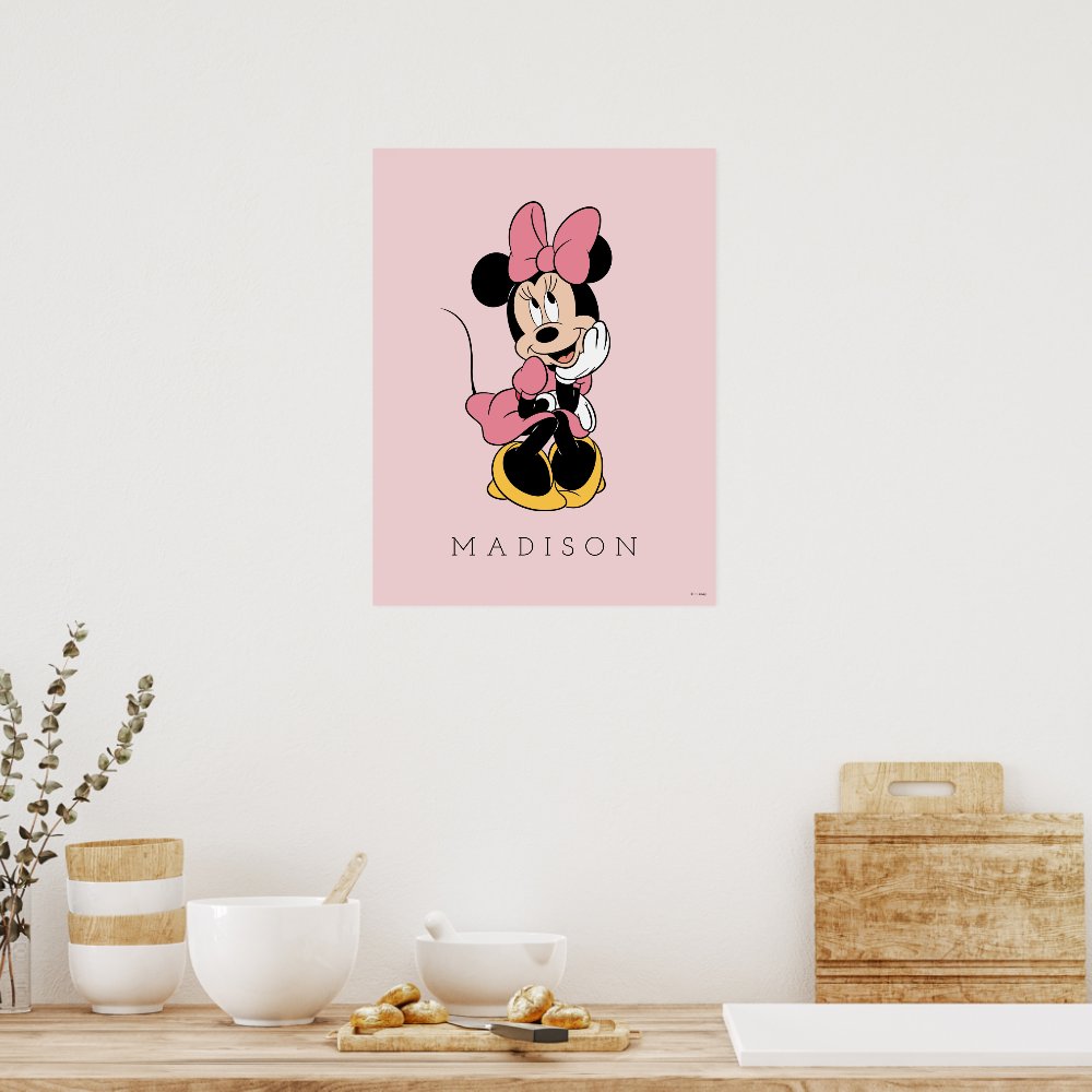 Personalized - Minnie Mouse | Posing in Pink Poster