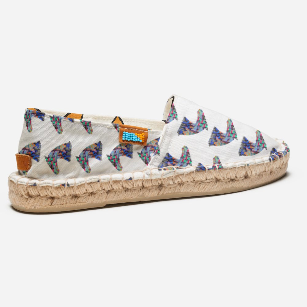 Blue Horse Head Canvas Slip On Shoes