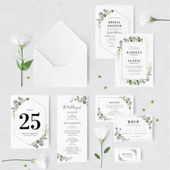 eucalyptus greenery foliage wedding unity candle set