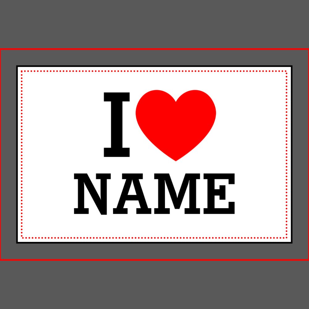I Heart Name Pet Bed