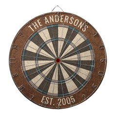 Custom Family Name Rustic Dartboard