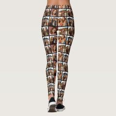 Create a Custom Photo Collage - 6 Photos - Text Leggings