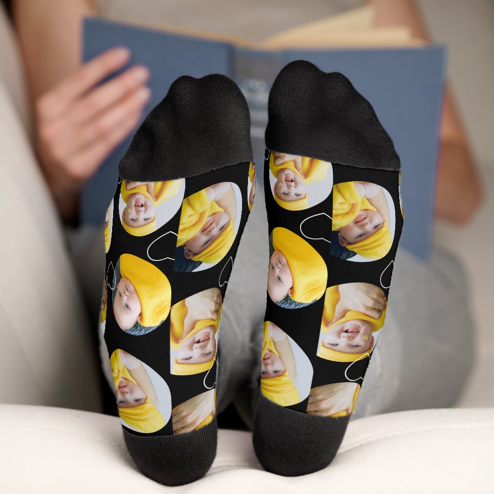 4 Photo Collage Template Make Your Own Fun Socks